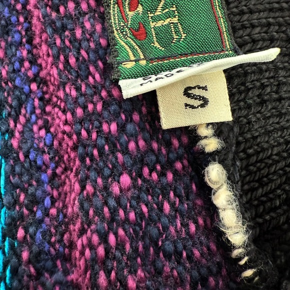 Cullinane Vintage Knit Sweater Vest Small Fair Isle Purple Teal Made in USA - Picture 3 of 8